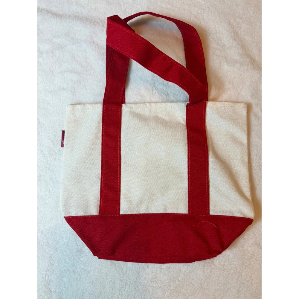 Miniso Yoyo Canvas Tote Bag Red Cream Character Graphic Small Handbag Everyday